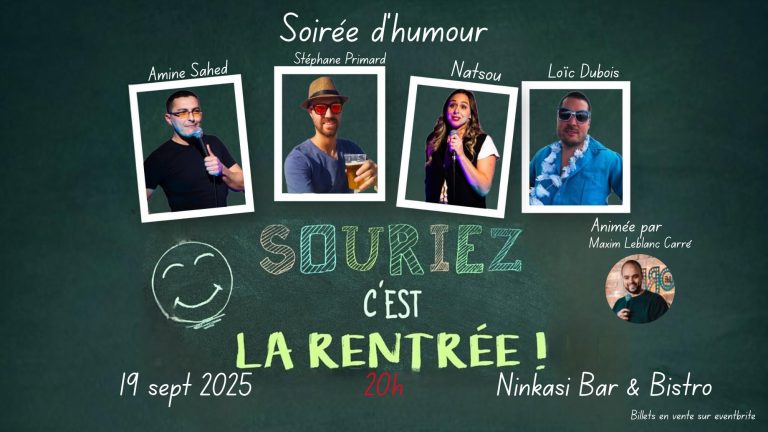 Souriez c'est la Rentrée | Spectacle d'humour au Ninkasi Comédie C;ub
