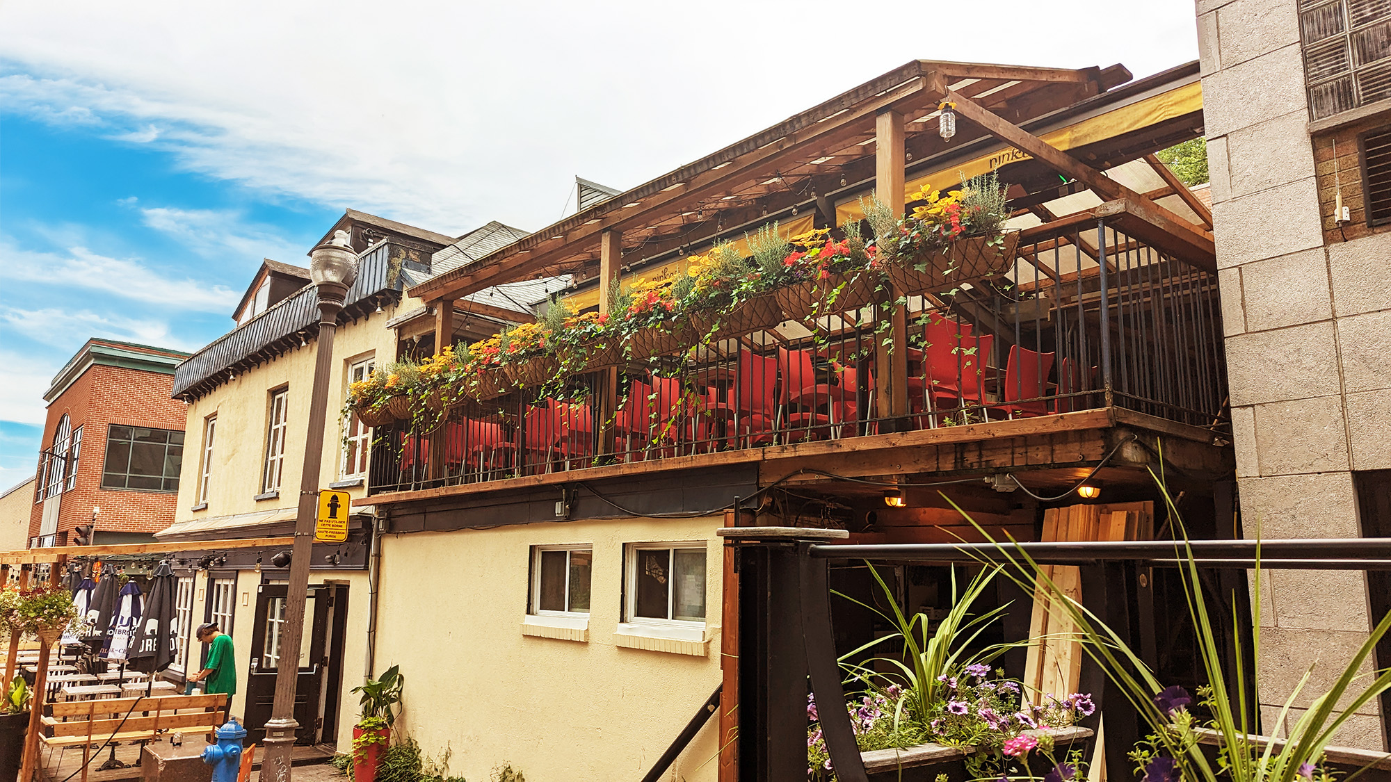 Terrasse dans le vieux québec